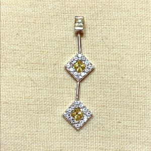 Sterling silver drop pendant